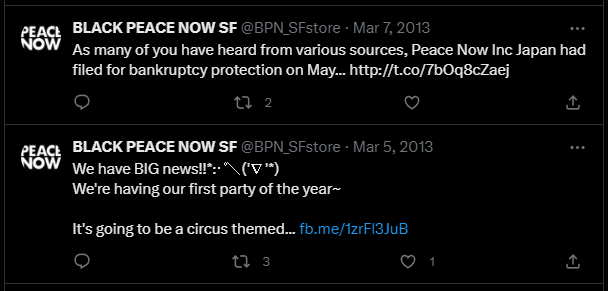 Mar 7, 2013
As many of you have heard from various sources, Peace Now Inc Japan had filed for bankruptcy protection on May... 

Mar 5, 2013
We have BIG news!!*:･ﾟ＼('∇'*)
We're having our first party of the year~

It's going to be a circus themed...