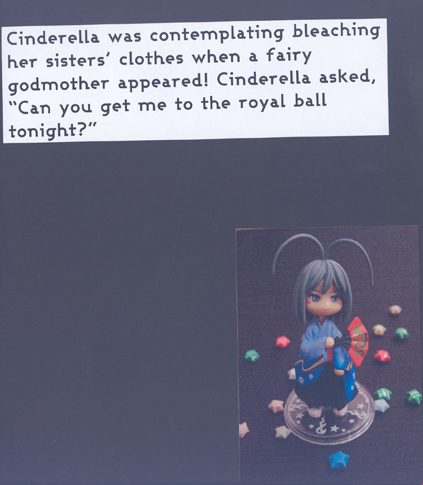 Cinderella was contemplating bleaching her sisters' clothes when a fairy godmother appeared! Cinderella asked, "Can you get me to the royal ball tonight?"